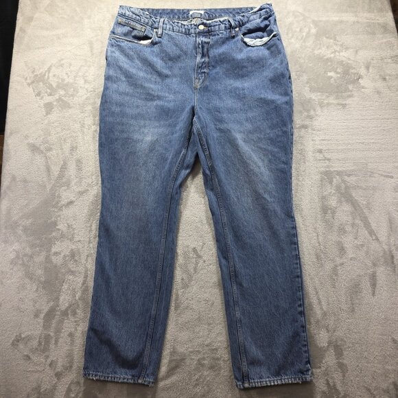 Good American Jeans Womens Size 18 Medium Wash Good 90's Straight Leg GNIC999T - Picture 1 of 10